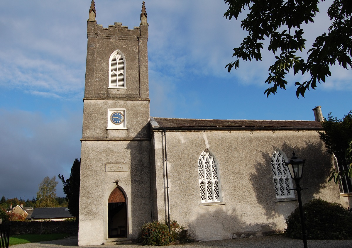 Nun's Cross Church, Killiskey, Ashford, front door, south facing