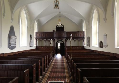 Inside view from altar of Nun's Cross Church